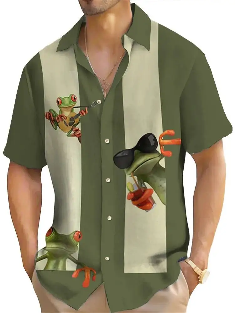 

Мужская тонкая ort Sve irt с откидным воротником-стойкой, повседневная летняя модная молодежная повседневная одежда без бренда, китайское производство