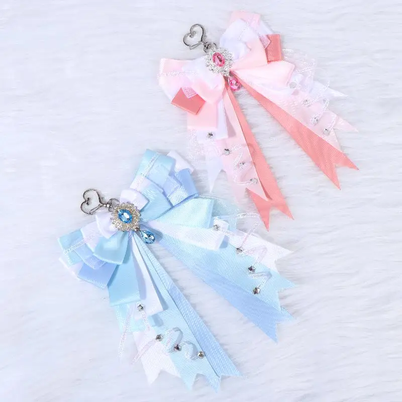 Itabag Dekorationszubehör Doppelschichtige Schleife Taschenanhänger DIY Handgemachter Lolita-Schmuck Geschenk für Freund Anime-Zubehör – Detail 2