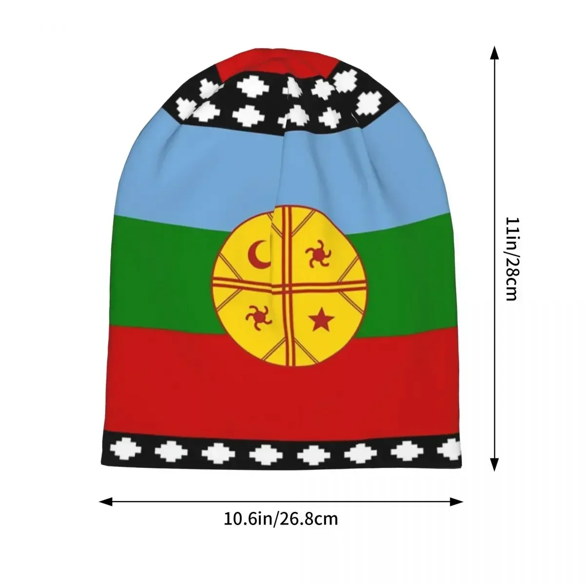 Mapuche Flag Men Women Adult Beanies Caps Knitted Bonnet Hat Warm Hip Hop Autumn Winter Outdoor Skullies Hats