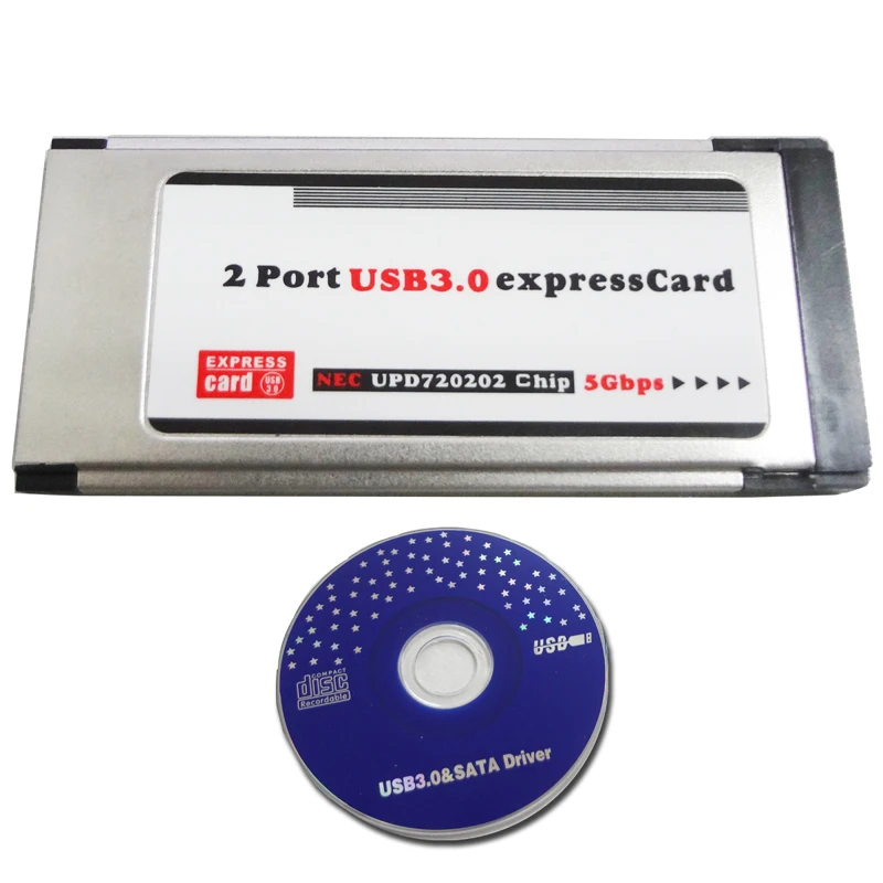 

PCI Express to USB 3.0 Dual 2 Ports PCI-E Card Adapter for NEC Chipset 34MM Slot ExpressCard Converter 5 Gbps PCMCIA ExpressCard