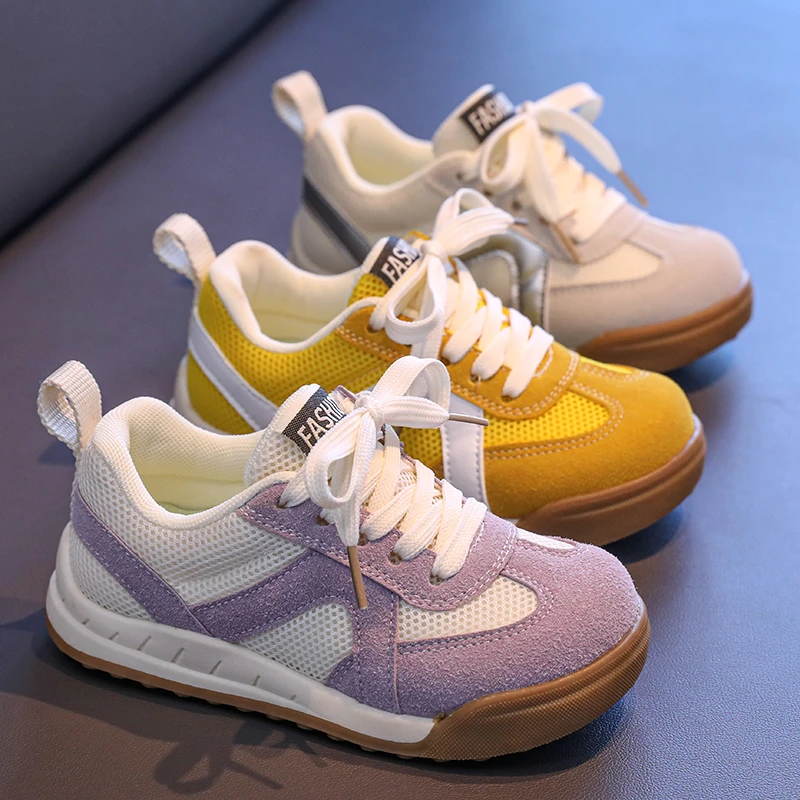 Children's Sports Shoes Spring Autumn New School Girls Sneakers Causal Unisex Kids Fashion Mesh Boys Basketball Shoes Breathable