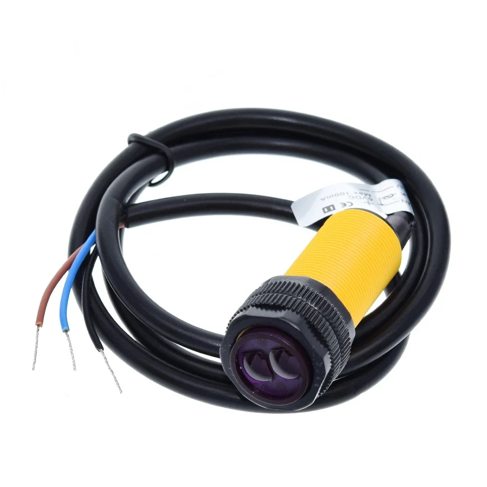 5PCS  E18-D80NK Infrared Obstacle Avoidance Photoelectric Sensor Proximity Switch 3-80cm Detection Range Adjustable