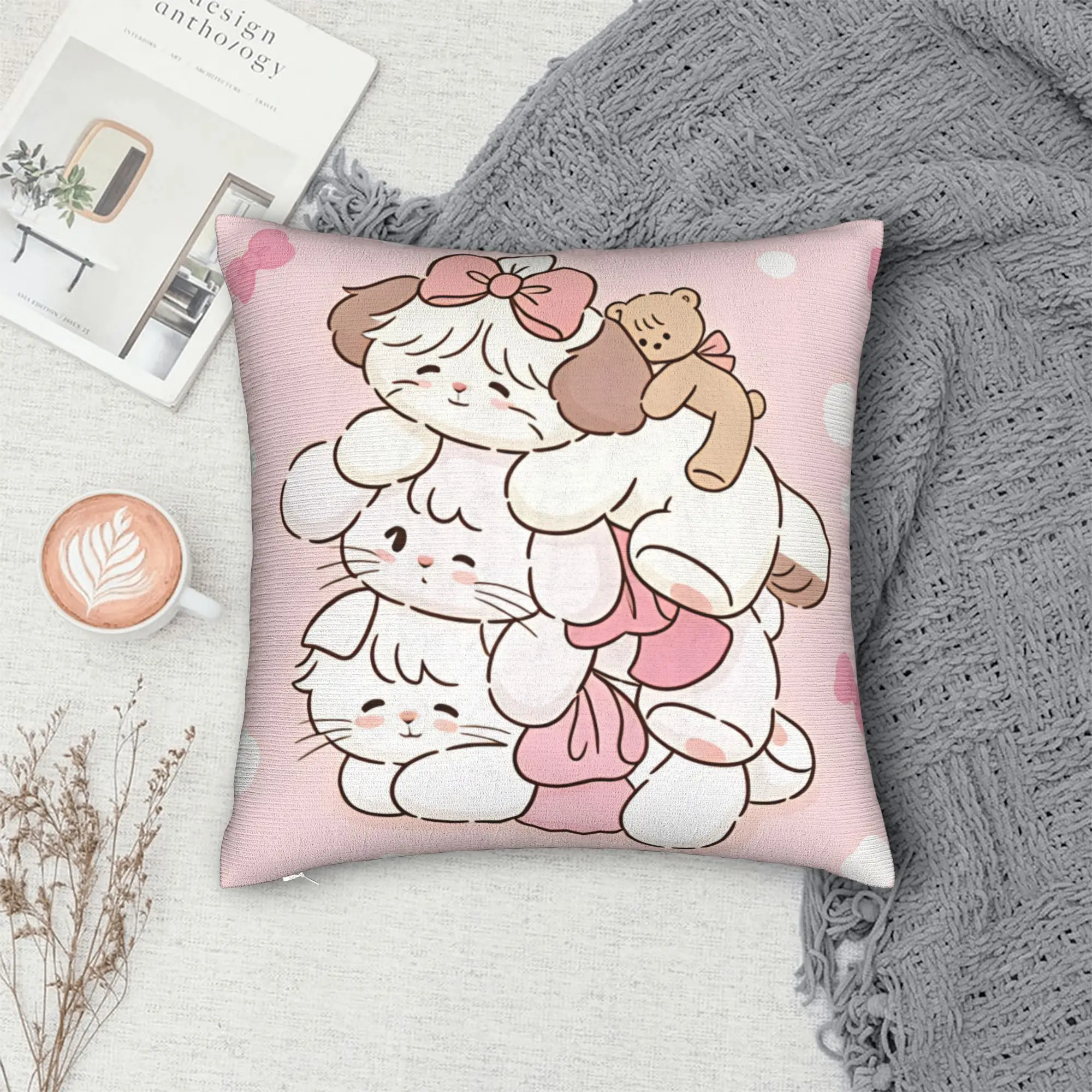 Mikkos Mousses Pillow Case  Design Pillow Cover For Office Car Home Decor Cute Funny Cushion Cover