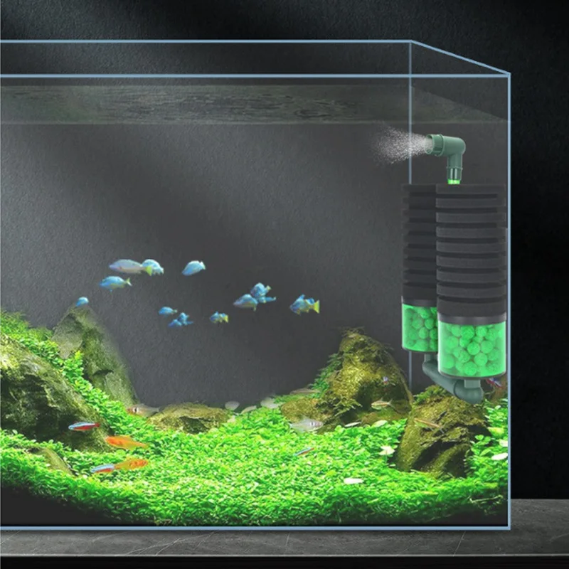 Double Headed Water Goblin Biochemical Cotton Filter Aquarium Fish Tank Biochemical Culture Silent Pneumatic Filter