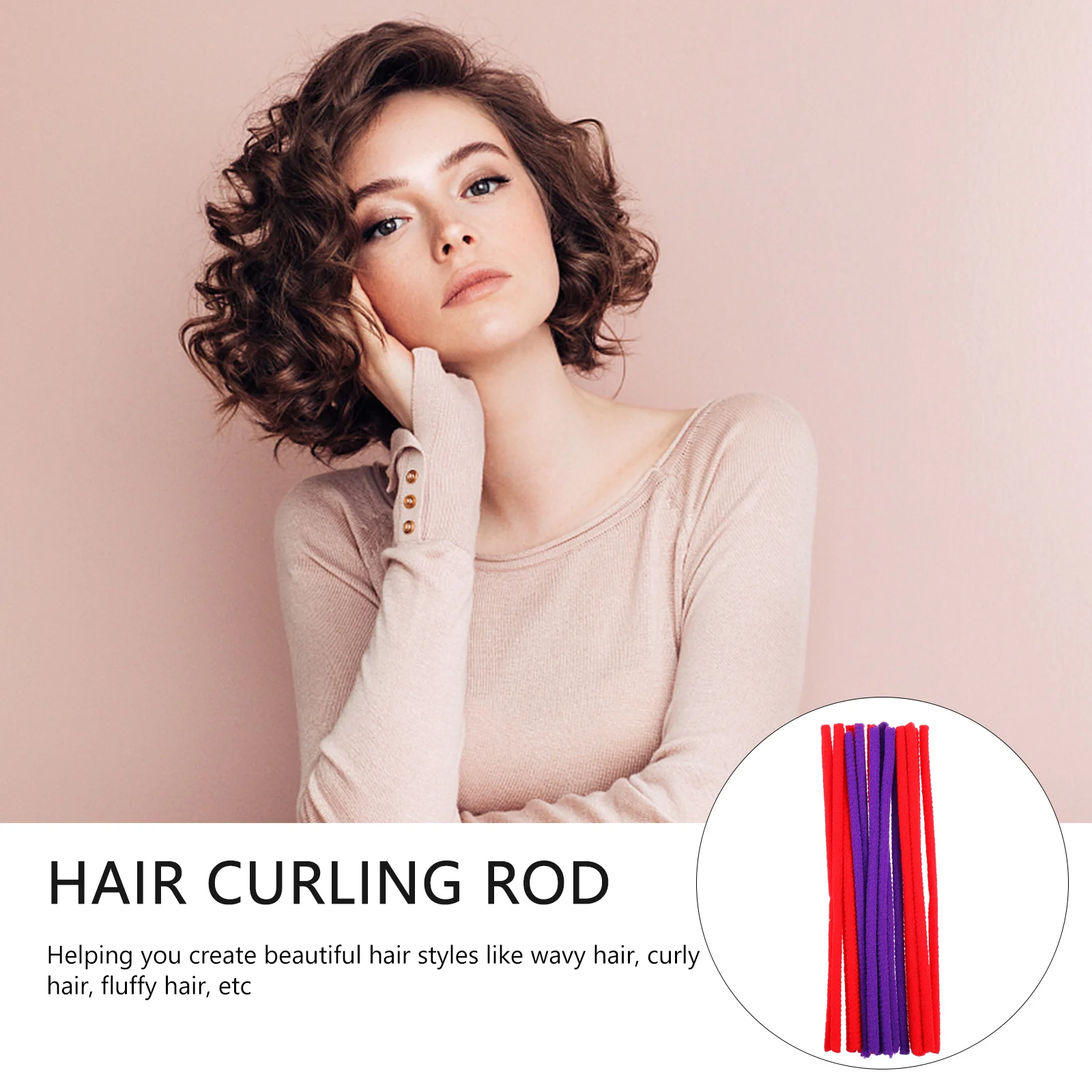 90 Pcs Perm Bar Cold Wave Rod Hair Rollers Curling Iron Curler Salon Wire Wrapped Lint Hairdressing Tool Women's Curlers Wand