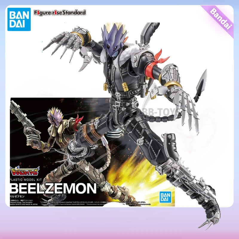 In Stock Bandai FRS Figure-rise Standard Amplified Beelzemon Digimon Anime Figures FR Beelzebumon Assembly Model Kit Toys