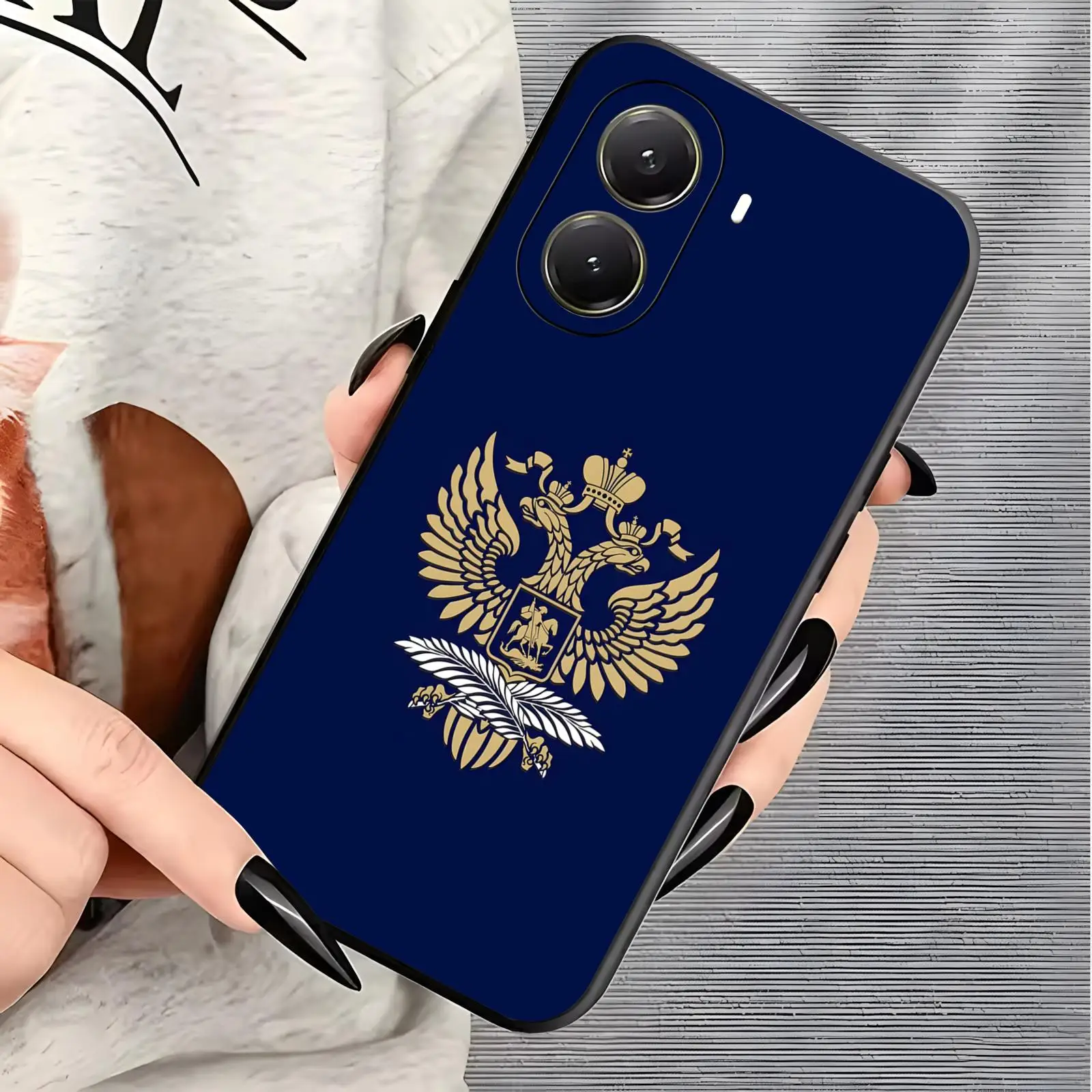 Phone Case For Xiaomi POCO M7 M6 M5 X8 X7 X6 F8 F7 F6 Pro 5G Soft black Shockproof Cover the national flag of Russia view 2