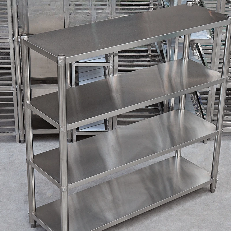 Kitchen rack stainless steel four-layer floor-to-ceiling multi-layer commercial