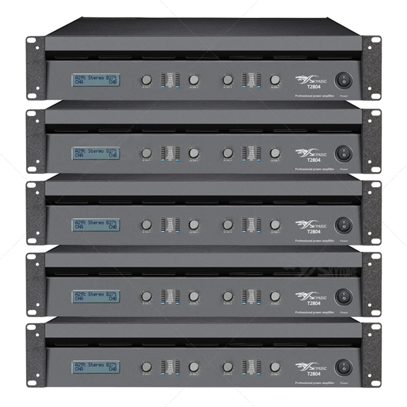 2U 4 Channel Power Amplifier Class D Power Amplifier 10000W Professional Stage Speaker Amplifier