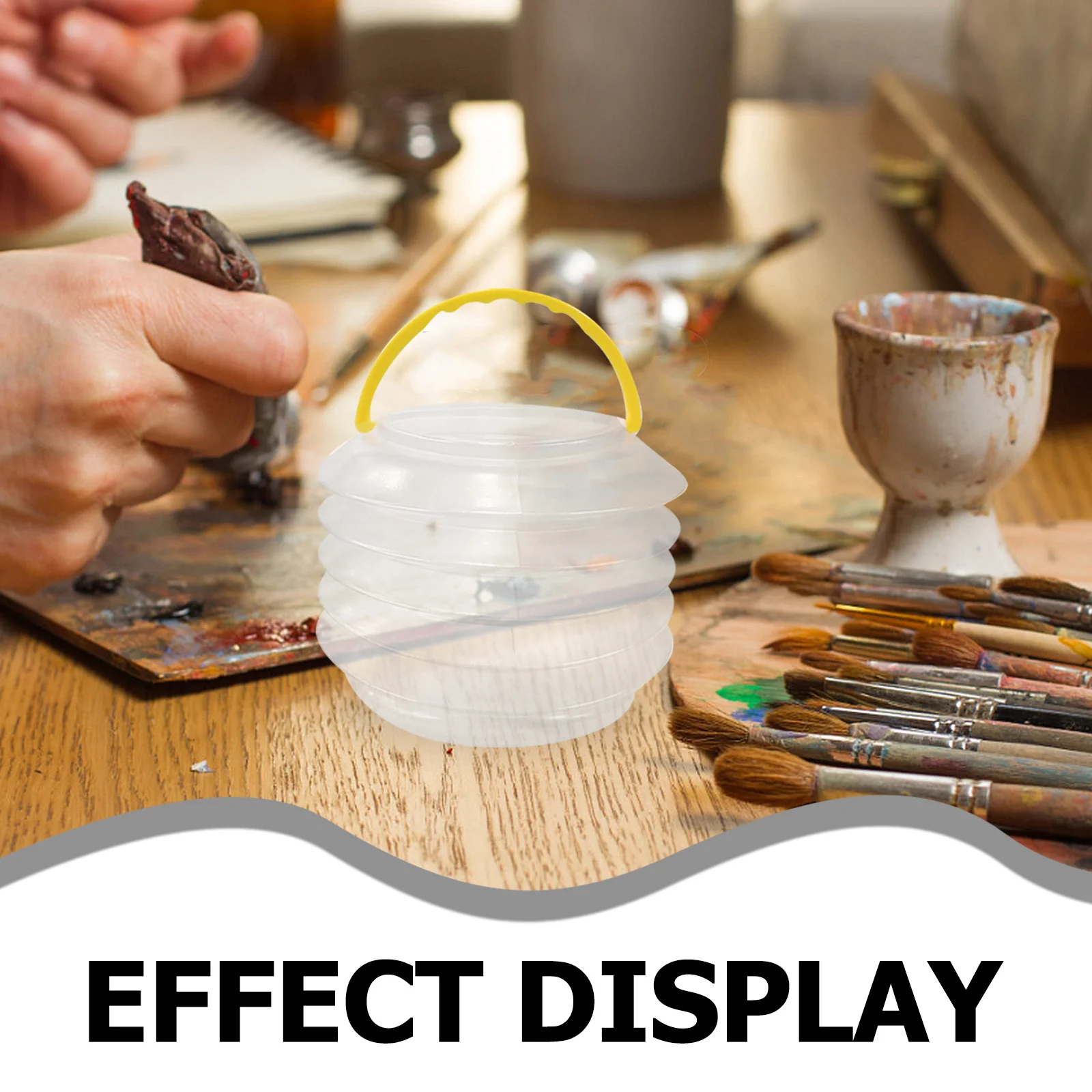 4 stuks transparante opvouwbare kwastwasemmer opvouwbare draagbare wascontainer voor aquarel gouache