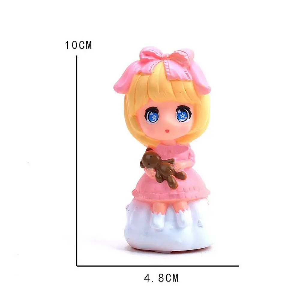 Event & Party PVC Anime Figure Cake Topper Girl Barking Cake Decorate DIY Colorful Angel ornaments Home