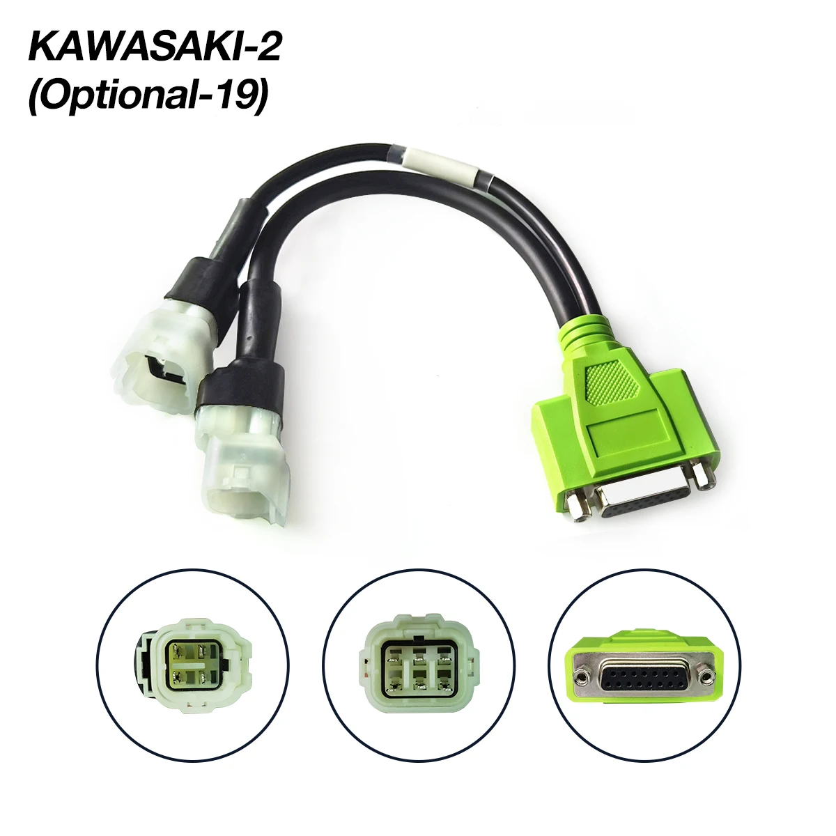 

MOTO-19 Motorcycle Diagnostic Connection For KAWASAKI-2 4PIN 6PIN Cable to DB15Pin