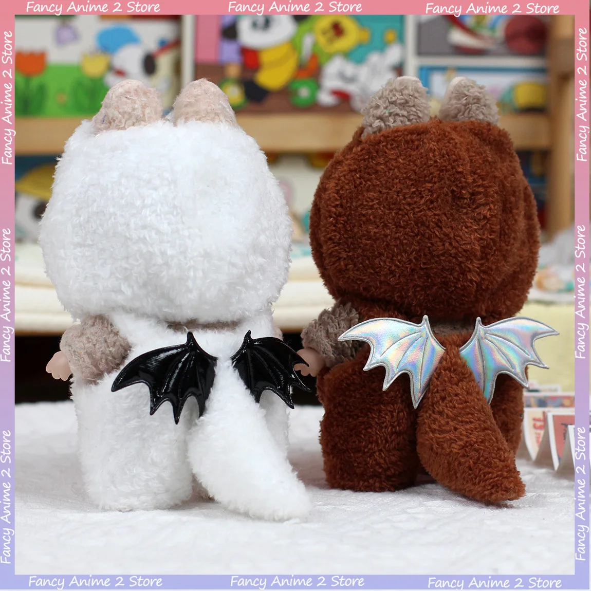 Voor 15/17 cm Labubu Poppenkleertjes Dinosaurus Haai Cosplay Outfit Mini Pluche Pop Kleding Mode Accessoires Kerstfeest geschenken