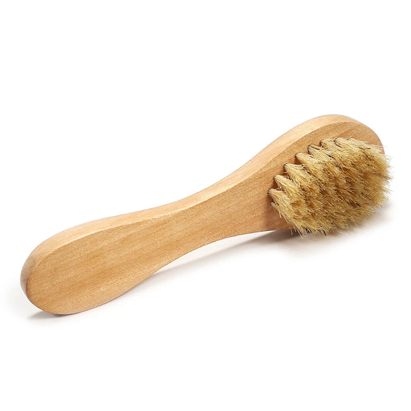 1 Pc Natuurlijke Gezicht Borstel Haren Exfoliërende Gezicht Borstels Houten Vrouw Man Huidverzorging Droog Lichaam Borstel Massager Scrubber Gereedschap