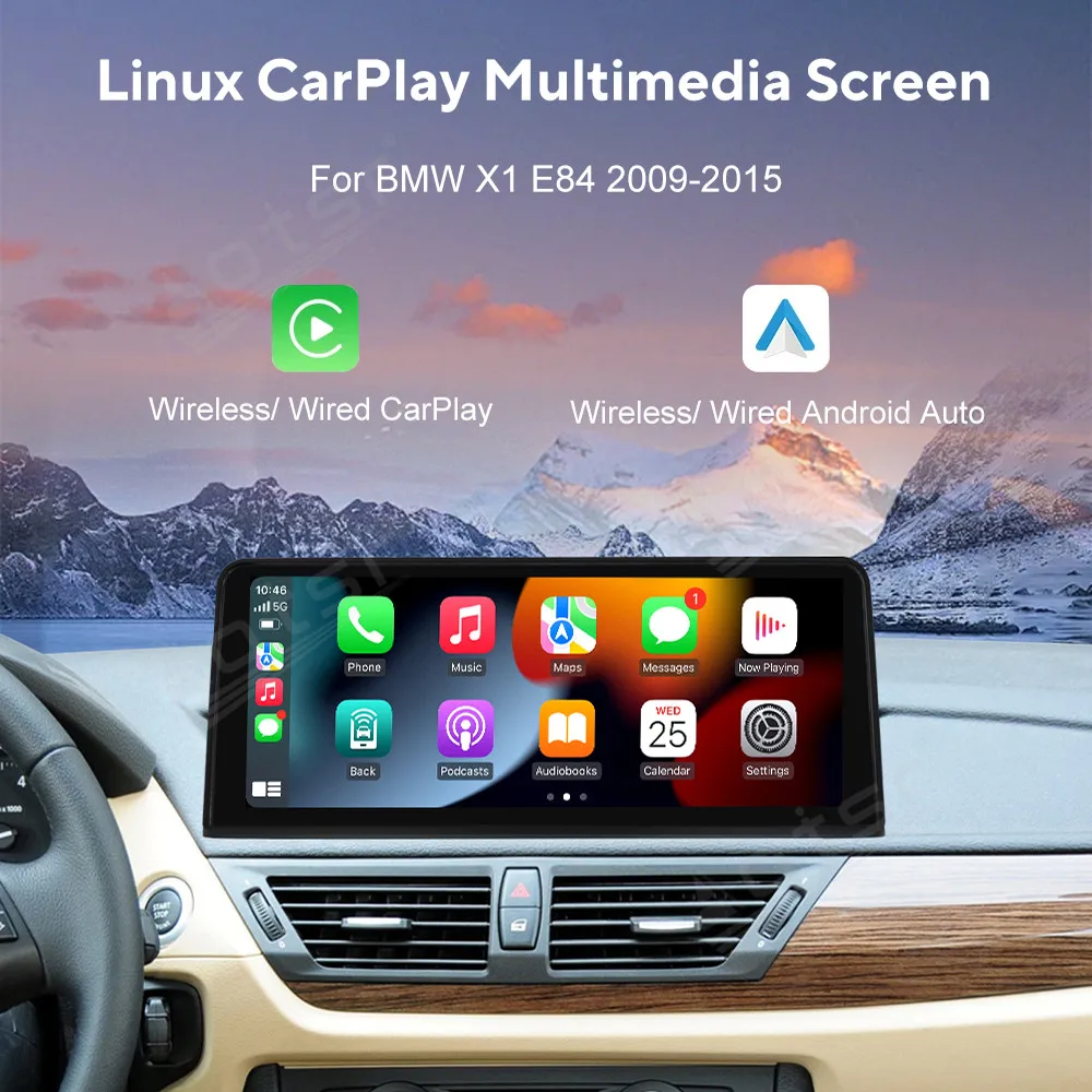 Linux Touch Screen Wireless Apple CarPlay Android Auto HiCar For BMW X1 E84 2009~2015 Upgrade The Original Car Mirror Link