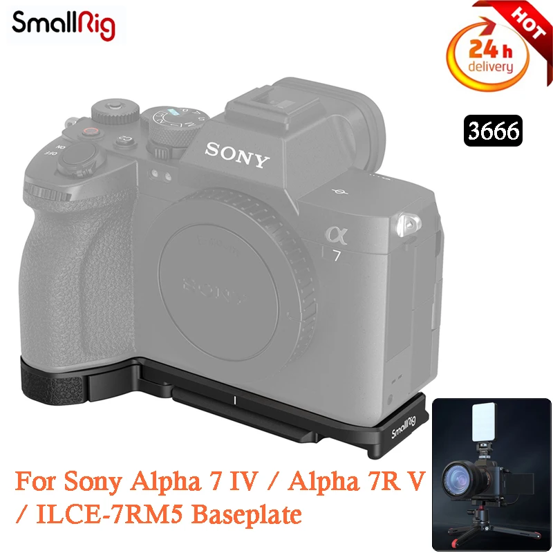 

SmallRig Baseplate for Sony Alpha 7R V/Alpha 7 IV / ILCE-7RM5 Plate Compatible With Arca Tripod 3666 A7R5 A7M4 A7IV Baseplate