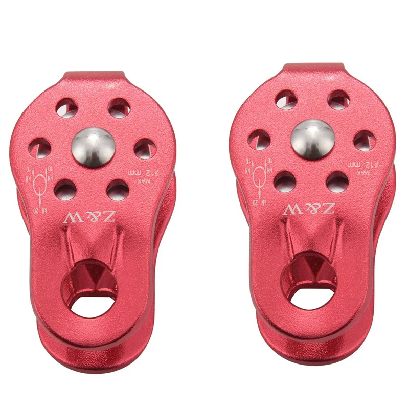 

6 Pcs Rock Pulley Rope Tree Climbing Climber Arborist Fixed Pulley Red