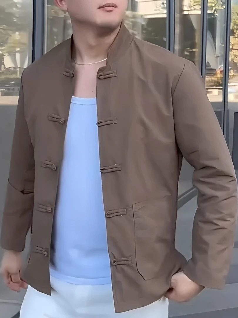 

Мужская облегающая куртка Jaet, осень 2023, новинка, удобная корейская мода Haome, модная верхняя одежда на пуговицах, полиэфирное волокно