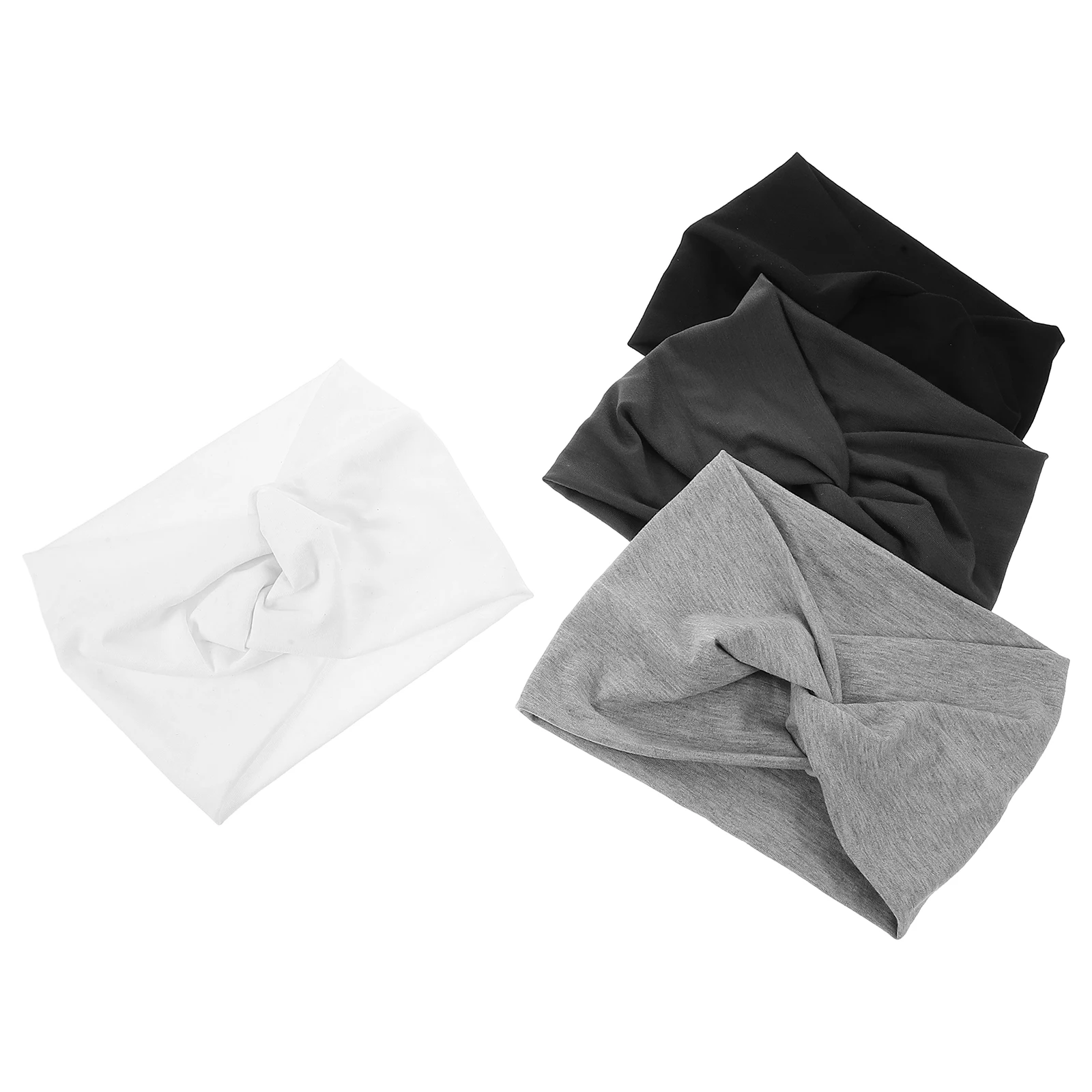 

4 Pcs Yoga Headband Elastic Twist Headbands Wraps Ear Fabric Hair Scarf for Women