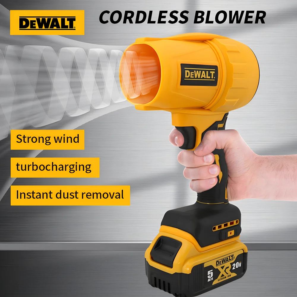 DEWALT Brushless Air Blower Electric Turbo Blowers Car Strong Rechargeable Blower Vacuum Cleaner Blowing Tool Dewalt 18V Battery