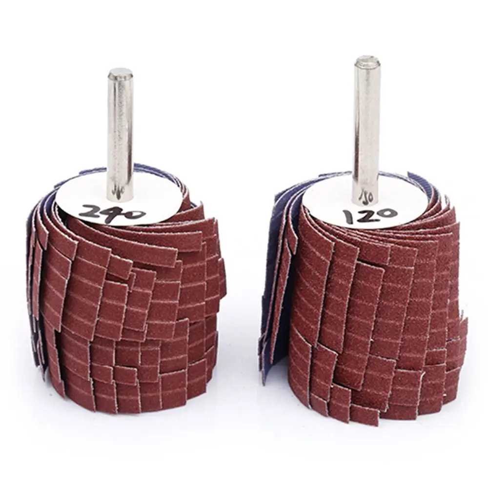 

80~600 Grit Wood Metal Curved Surface Burr Removal Derusting Buffing Polishing Abrasive Grinding Head Sanding Cloth Wheel