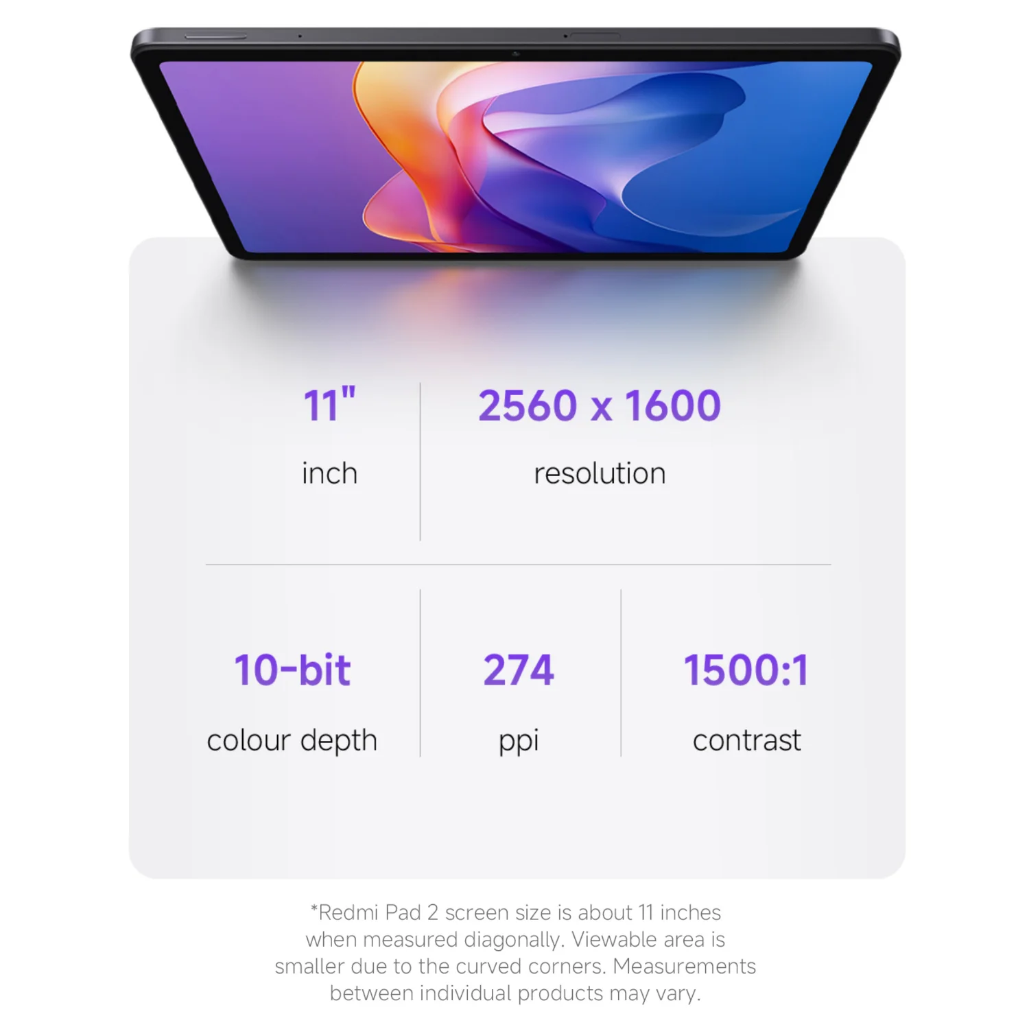 Xiaomi Redmi Pad 2 8+256GB WIFI Global Version MediaTek Helio G100 