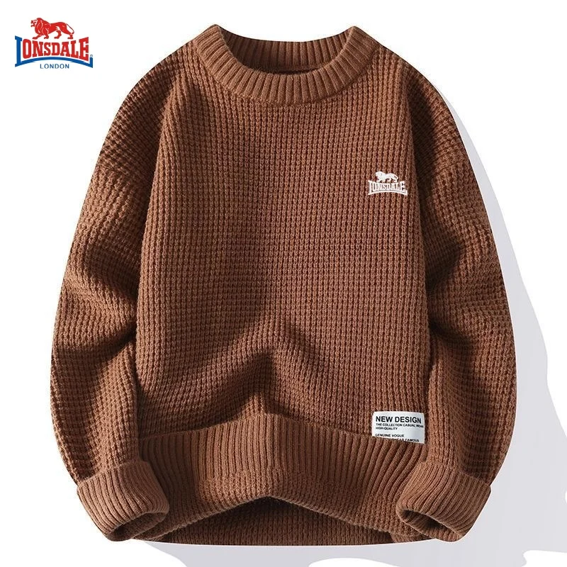 

Men's high-quality round neck pullover sweater, autumn and winter fashion casual long sleeved base knitted sweater top