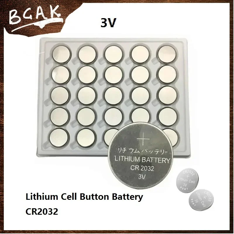 Universal BCAK  New Disposable Button Battery CR2032 BR2032 DL2032 ECR2032 3V CR 2032 Electronic Watch Button Lithium Ion Batter