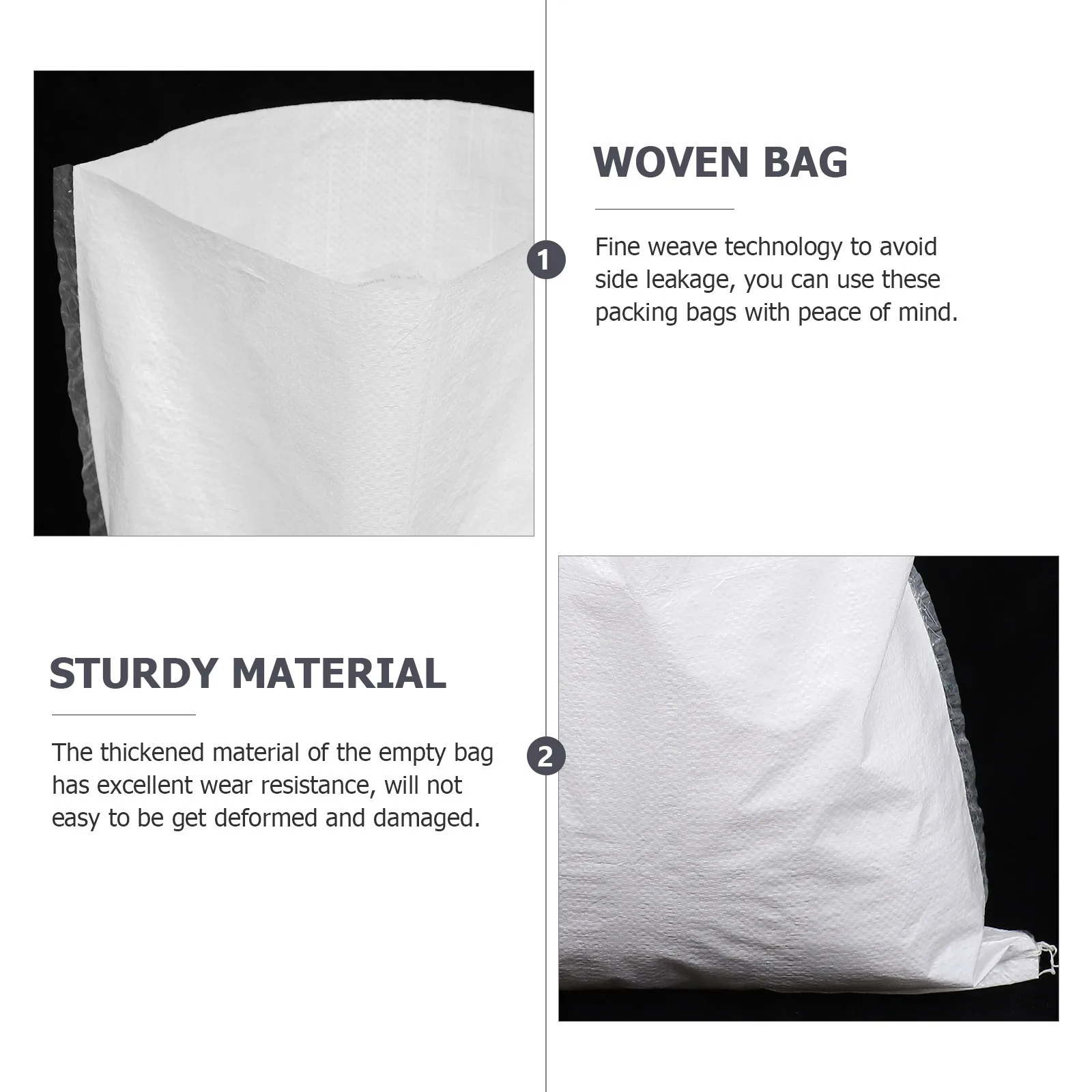 Sacs de sable tissés solides et imperméables, 5 pièces, technologie de tissage fin, Protection contre les inondations pour la maison, le Garage, système de défense contre les inondations en plein air