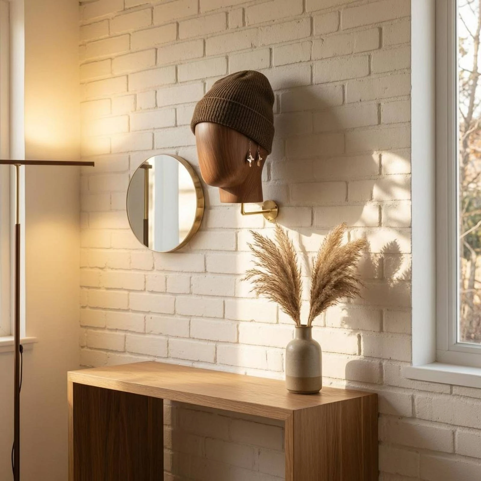 wall-mounted-mannequin-head-wood-grain-finish-wall-mounted-mannequin-head-polished-space-saving
