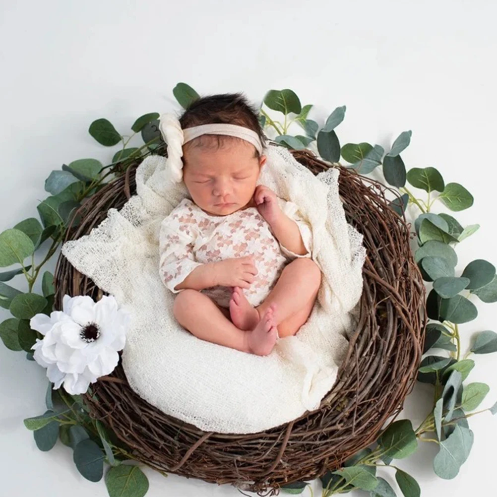 

1 set Baby Photo Props Newborn Lace Romper Headband Set 0-6 Months Easter Christmas Halloween Photoshoot Outfit For Girl Boy