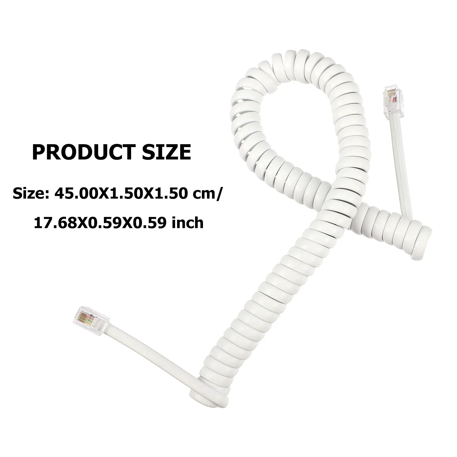 10Pcs Telephone Cord Coiled Spring Design Fits Standard Landline Jacks Easy Setup for Home Office Use Telephone Cord
