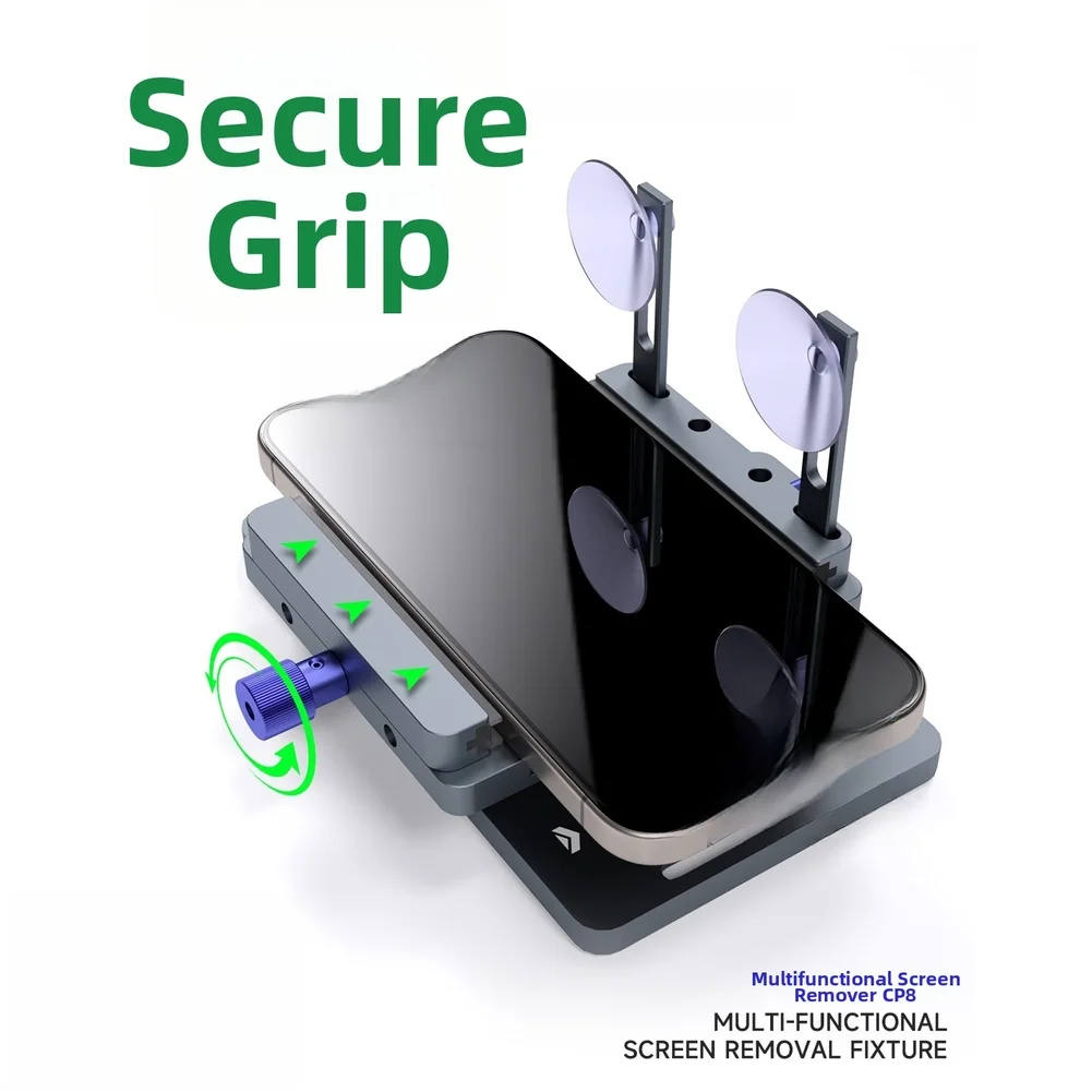 Phone Screen Splitter Fixture with Adjustable 360 Rotating Clamp for Safe Screen Removal and Component Replacement
