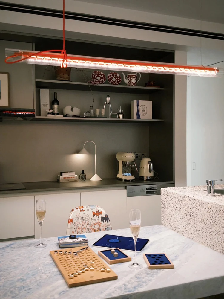 

2025 New Trend Italy Post-Modern Pendant Light Unique Home-applicant Lustre LED Dimmable Indoor Lamp Suspension Over Dining Room