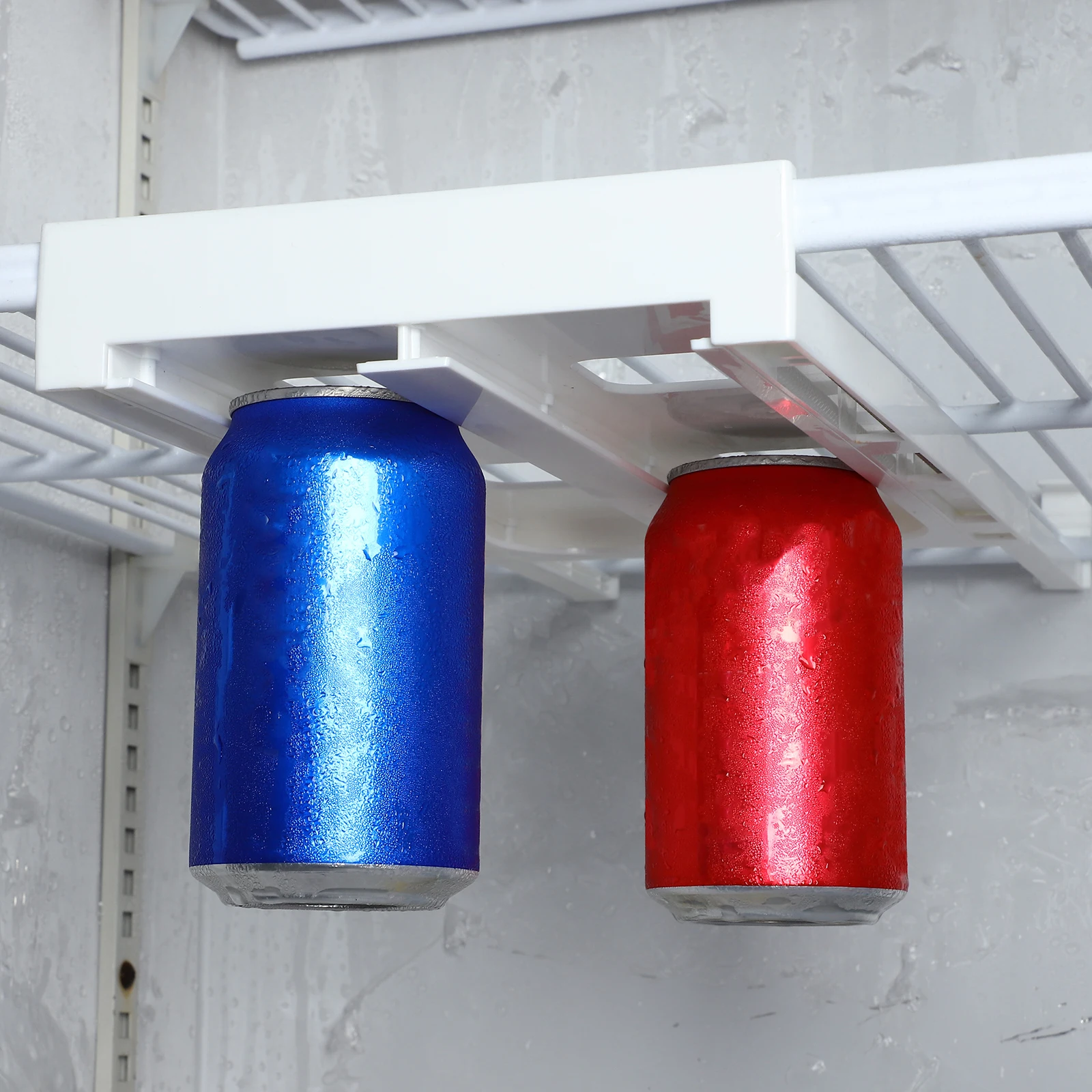 

Hanging Refrigerator Storage Rack Thickened Refrigerator Can Organizer Adjustable Length Soda Can Dispenser Rack Fridge Drink