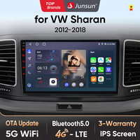 Junsun AI Wireless CarPlay for Apple Android Auto Car Radio For Volkswagen Sharan 2012 2013 2014-2018 Navi BT DSP RDS GPS FM