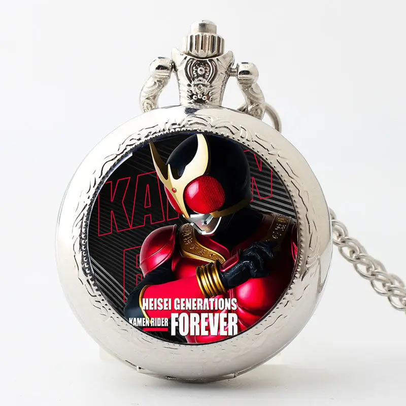 Kamen Rider Pocket Watch Student Flip Ketting Hanger Horloges Kinderen Verjaardagscadeaus