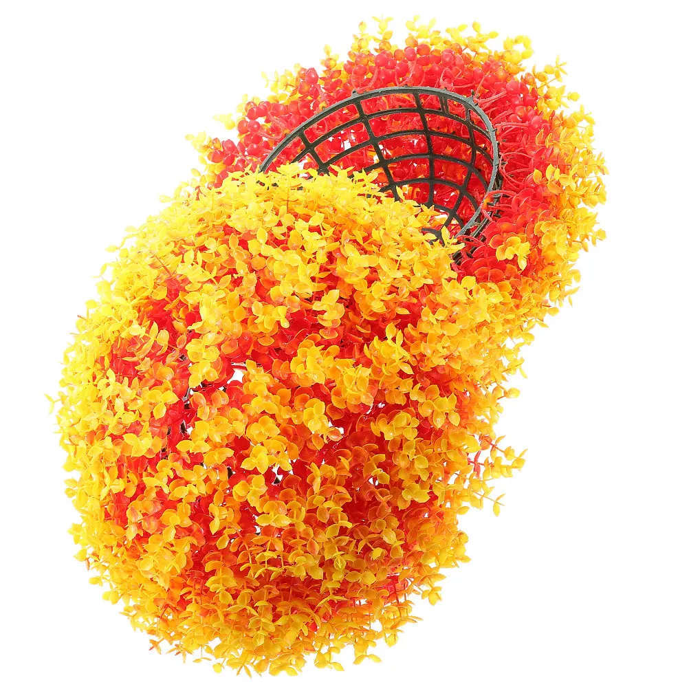 Artificial Eucalyptus Leaf Decor Hanging Topiary Ball Plastic Green Plant For Indoor Outdoor Wedding Ceiling Pendant view 2