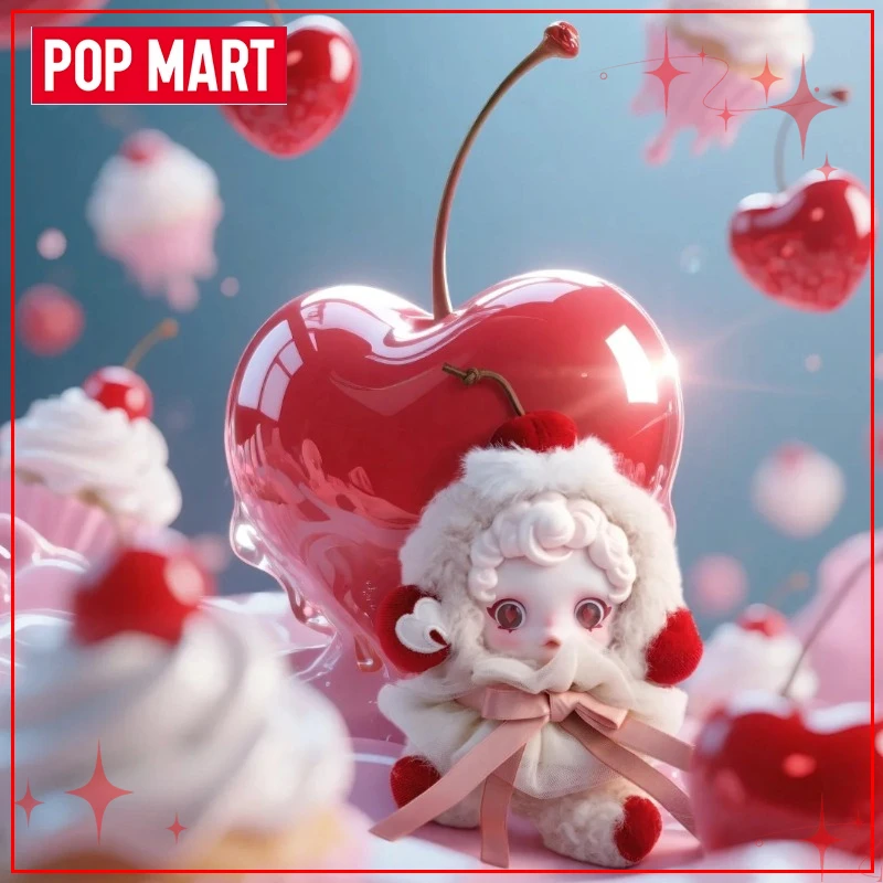 POPMART SKULLPanda لقد وجدت لي سلسلة صندوق أعمى الفينيل الوجه أفخم دمية قلادة عمل الشكل قلادة هدية الكريسماس