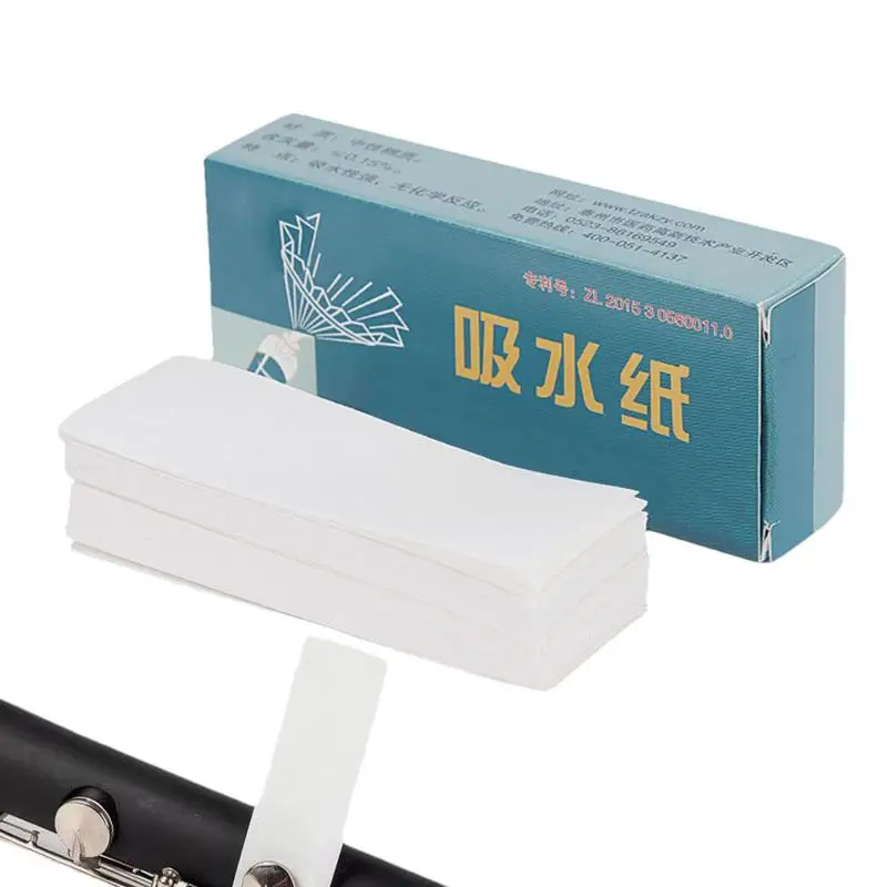 Saxophone Cleaning Paper Absorbent Mouthpiece All Purpose Cleaner Practical Absorbent Paper for Saxophone Flute Clarinet