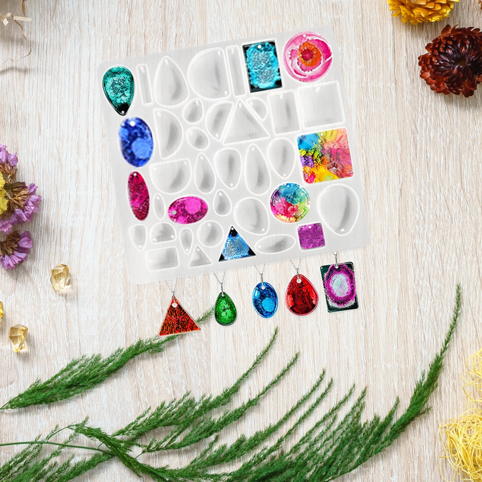 

Pendant Mold Silicone Diy Craft Epoxy Resin Molds Jewelry Necklace Charm Keychain Accessories Hanging Adornment Shaped Flexible