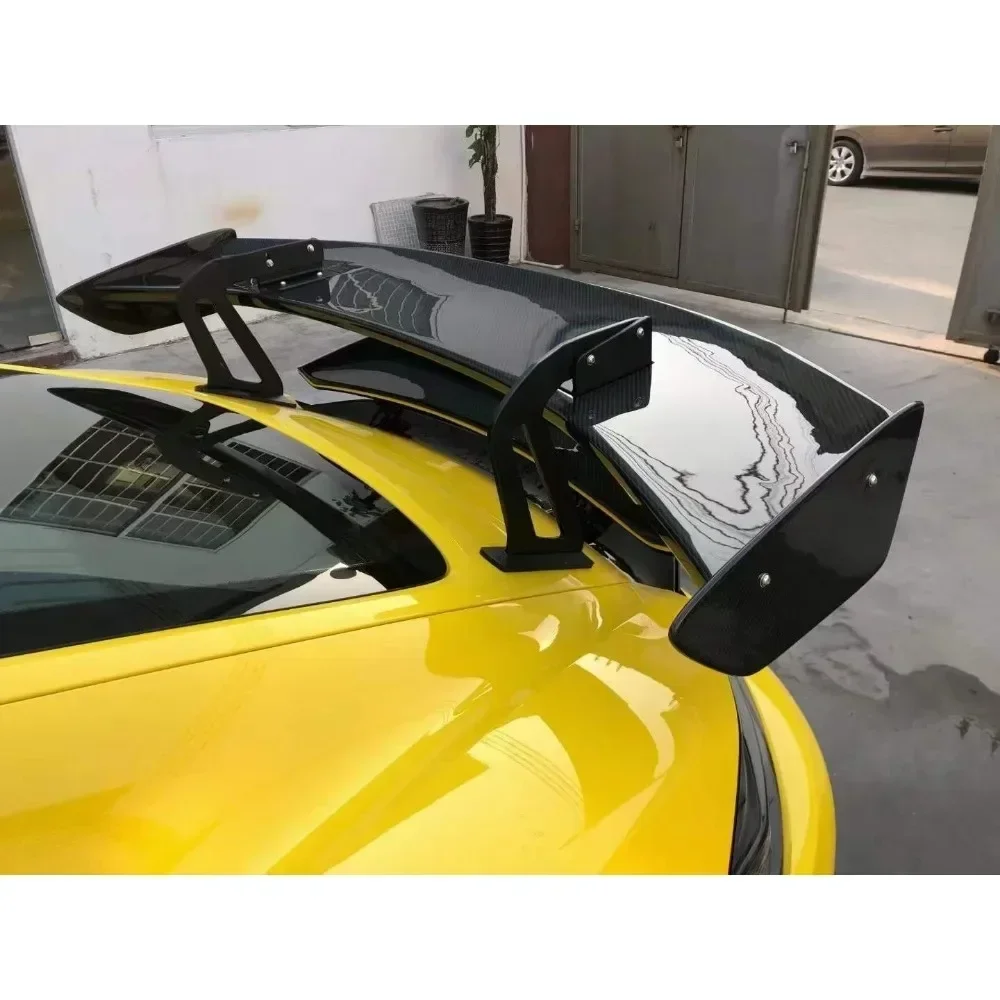 New! For Porsche 718 High-quality GT4 RS Style Dry Carbon Fiber Spoiler Car Tail Car Accessories Body Kits Trim Car Decoration 3