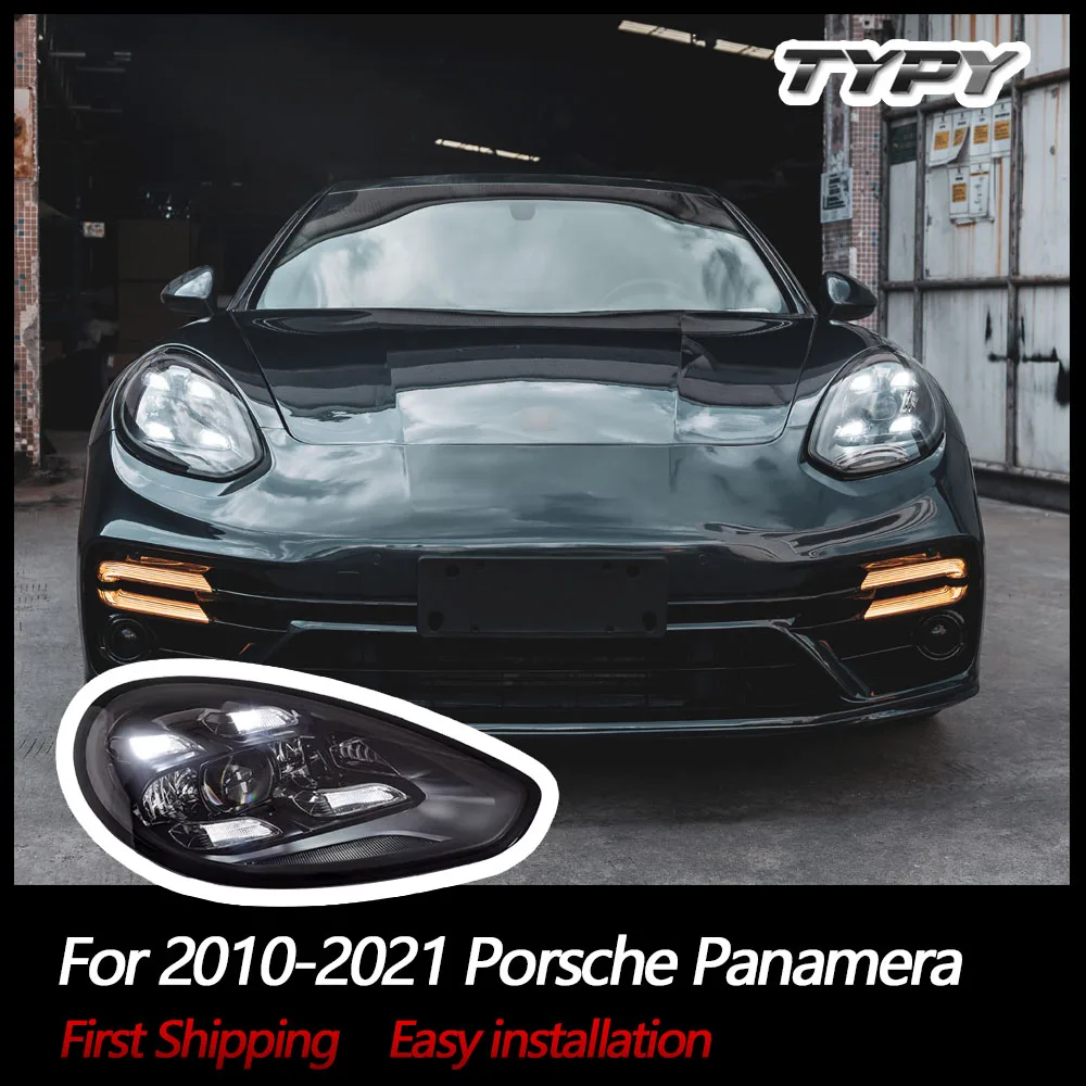 TYPY-Luzes do carro para Porsche Panamera, 2010-2016, 970.1, 970.2, 970, Full LED Montagem Faróis, Turn Signal, Peças do carro