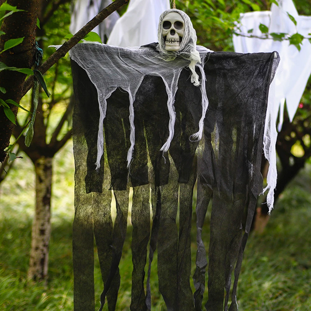 Halloween Horror Skull Hanging Decorations Ghost Outdoor Haunted House Scary Pendant Props Halloween Party Decorations Supplies