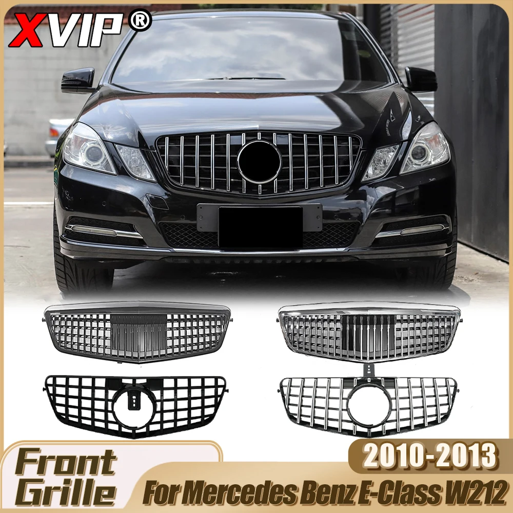 

XVIP For Mercedes Benz W212 E-Class E200 E220 E350 E550 10-13 Chrome Silver Maybach Style Racing Grille Body Kits Exterior Parts