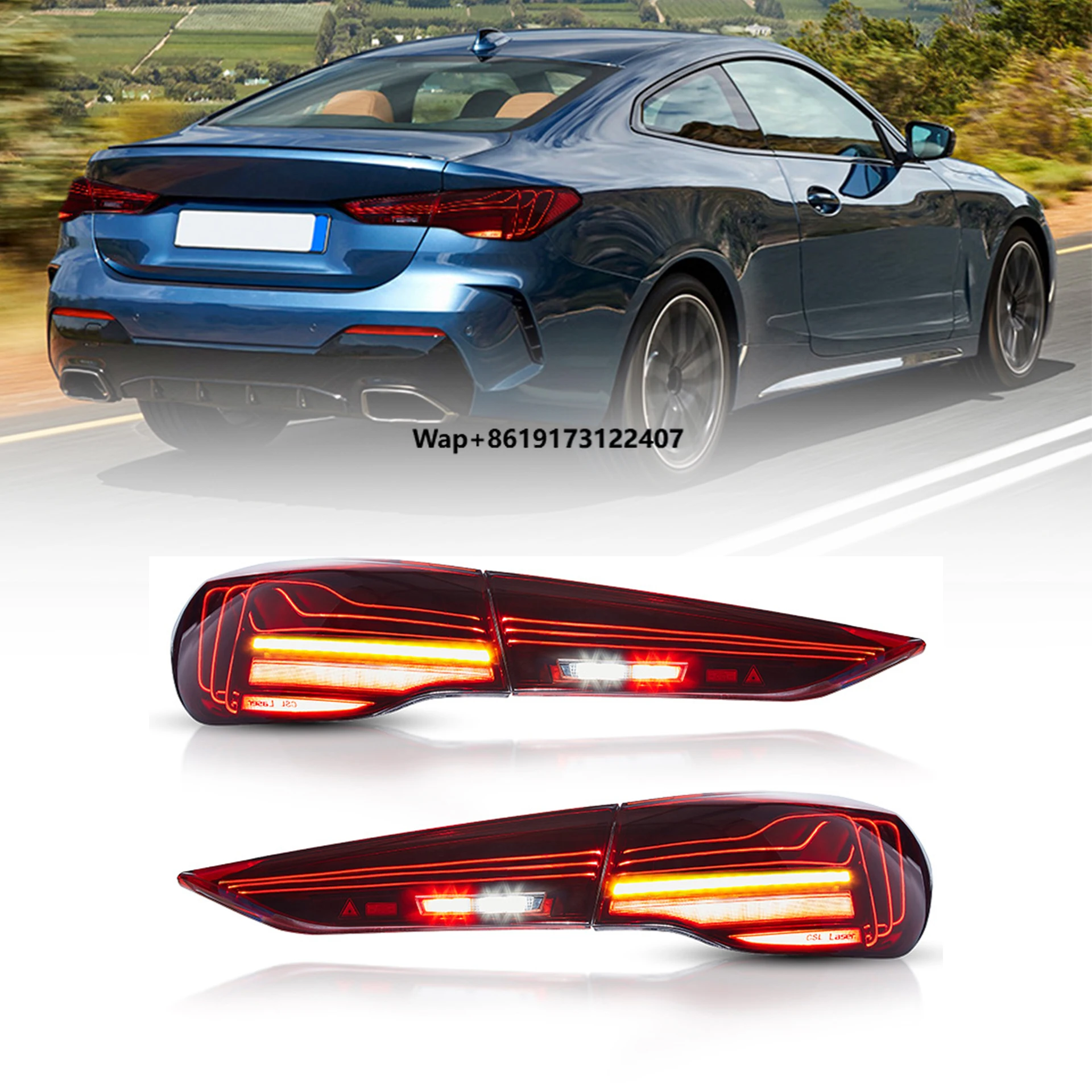 

For G22/G23 LED Tail Light 2021-2023 425i 430i New Red Lens Rear Trunk Stop Brake Dynamic Signal