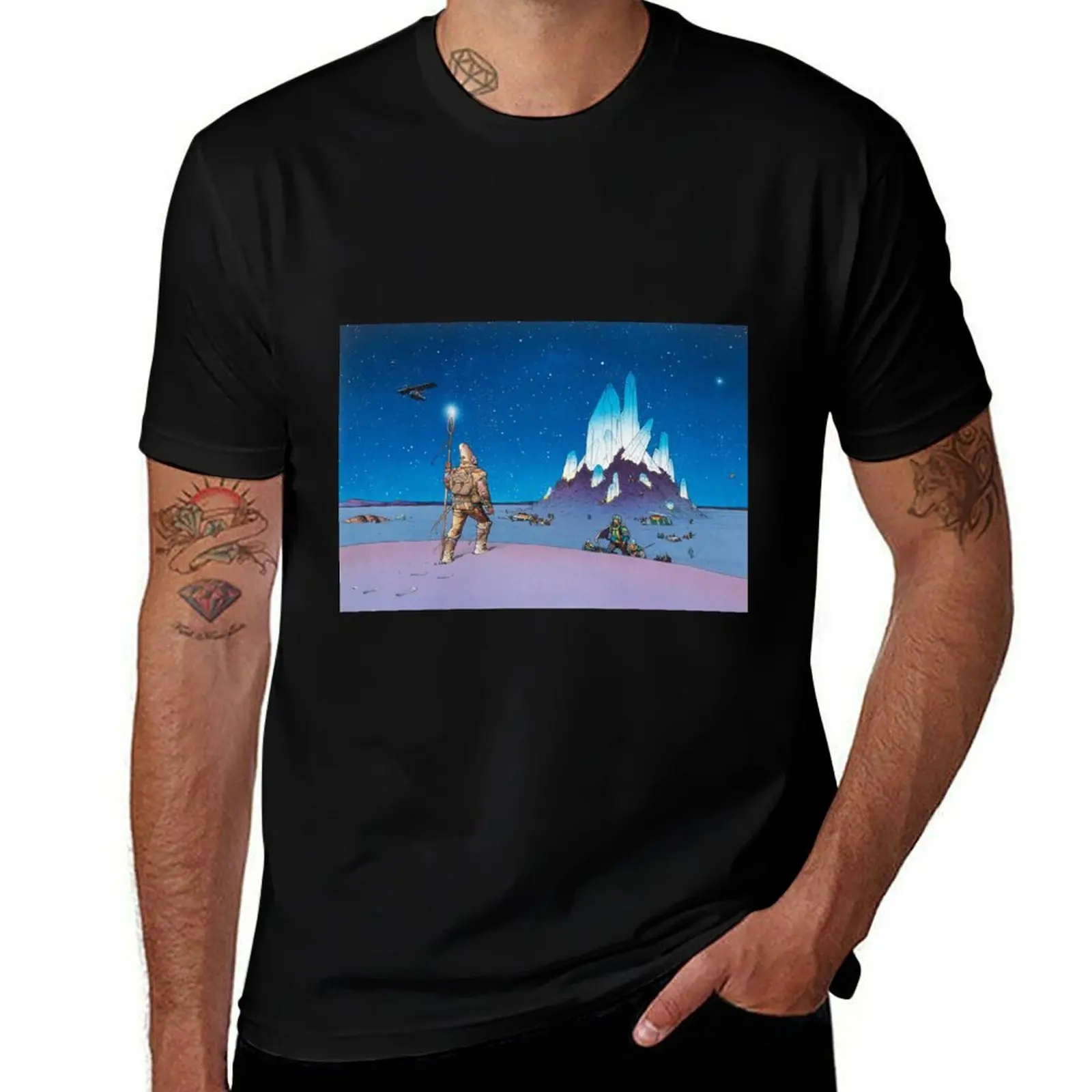 Jean Giraud T-Shirt Retro Graphic Print T-Shirt