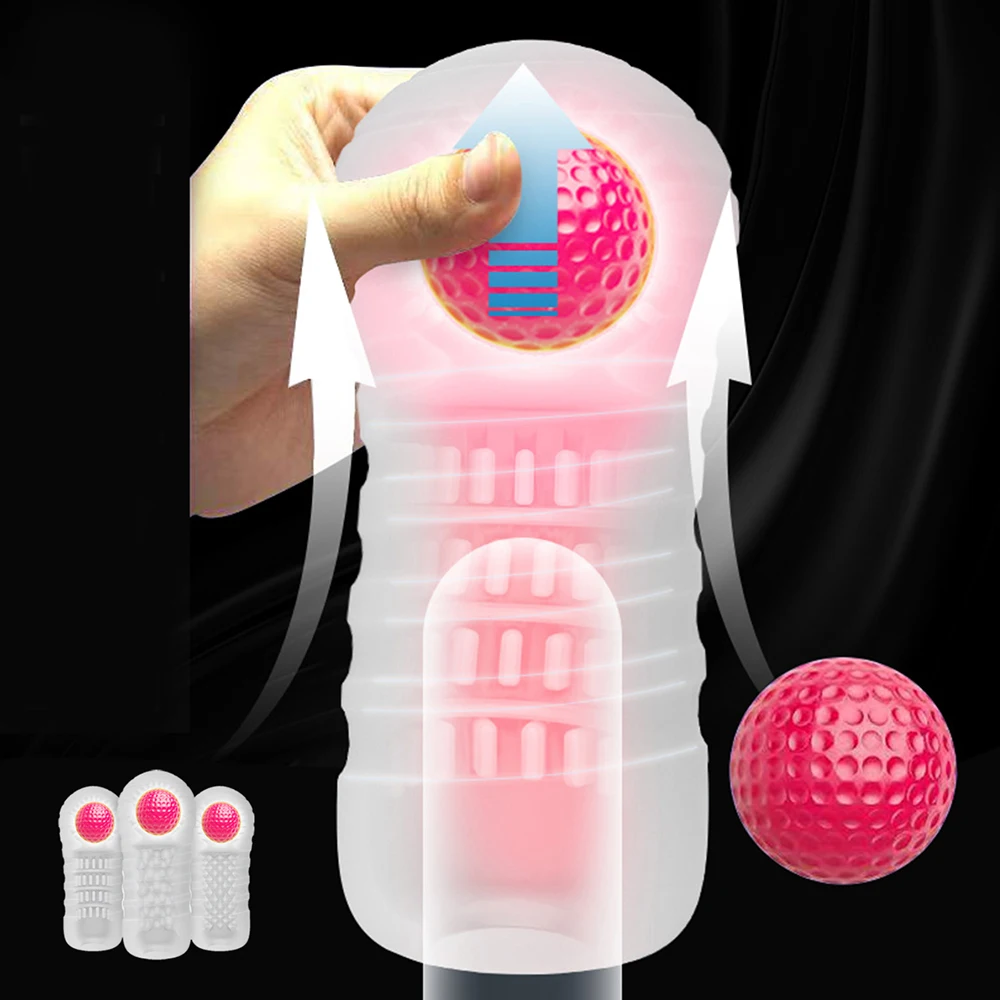 Male Masturbator Cup Sucking Transparent Realistic Vagina Vacuum Pocket Pussy Cup Glans Ball Stimulator Adults Sex Toys for Men