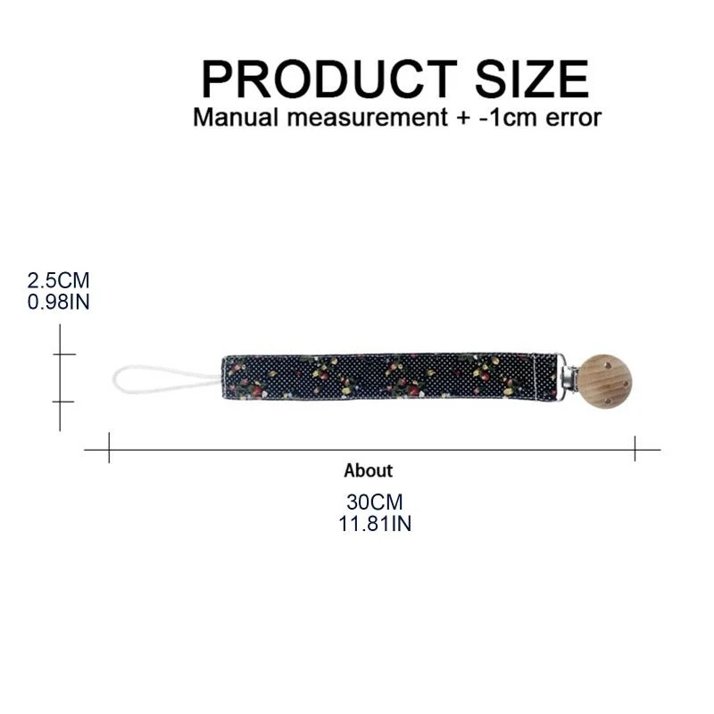 J15U Del Bambino Ciuccio Catena Clip Cura Massaggiagengive Succhietto Titolare Catena Cotone Clip Legno FAI DA TE