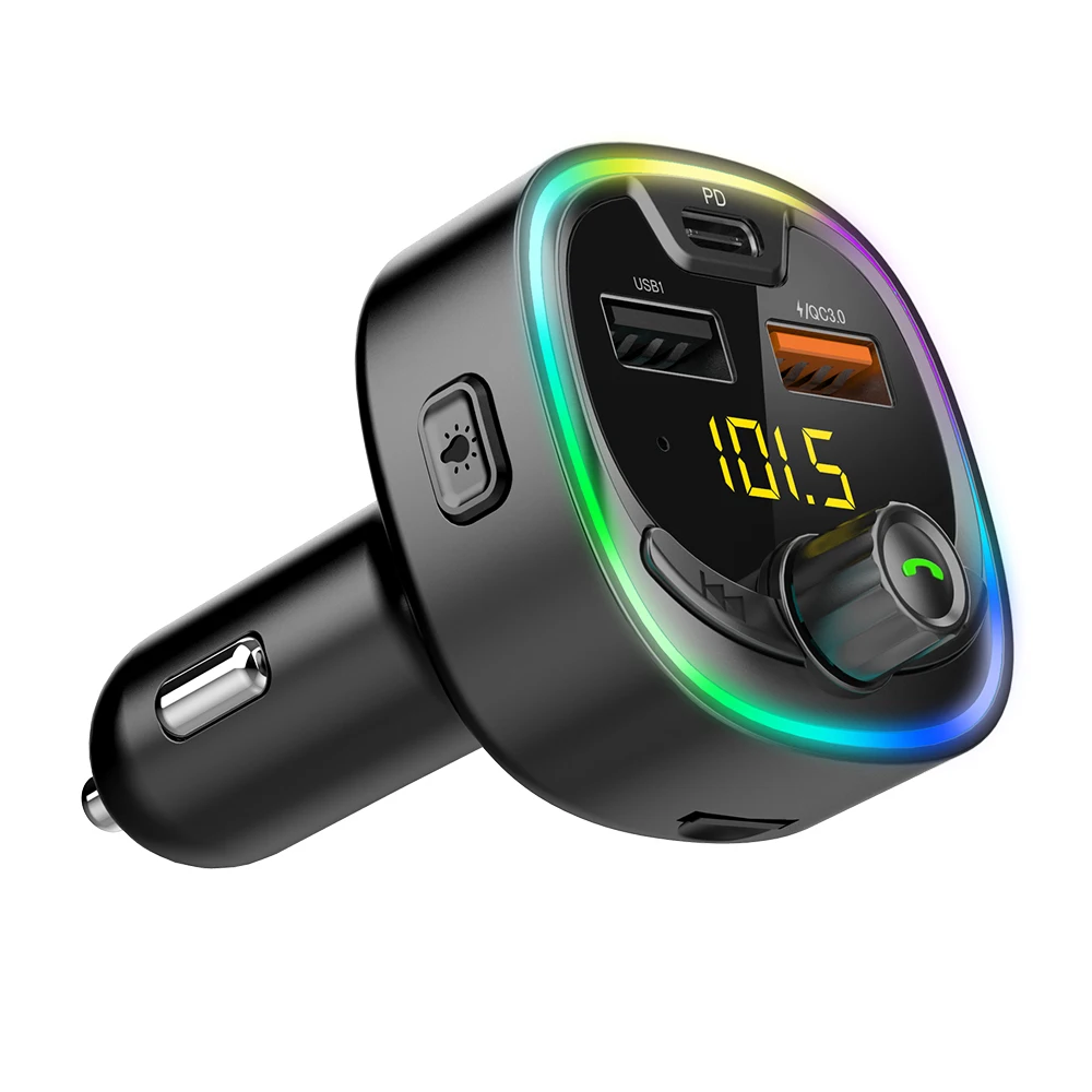 KORSEED Car Bluetooth MP3 Player Frequency Modulator Vehicle Audio Transmitter Wireless Music Streaming for Cars